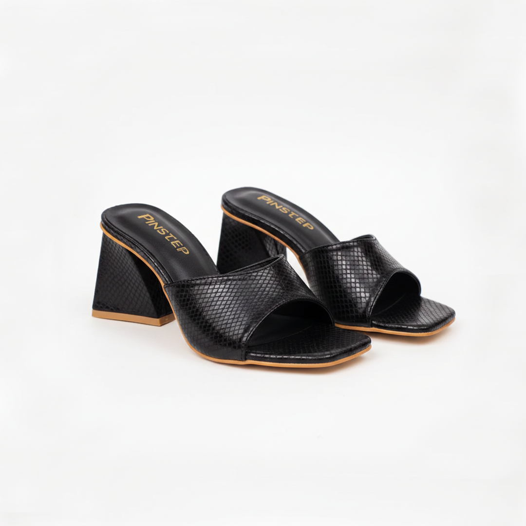 women's - heels Styled Sandals | VICTORIA | PinsStep 5 10302 Summer Women Leopard Print Triangle Heel Sandals 'VICTORIA' PinsStep Feminine Plus Size Shoes Pakistan black