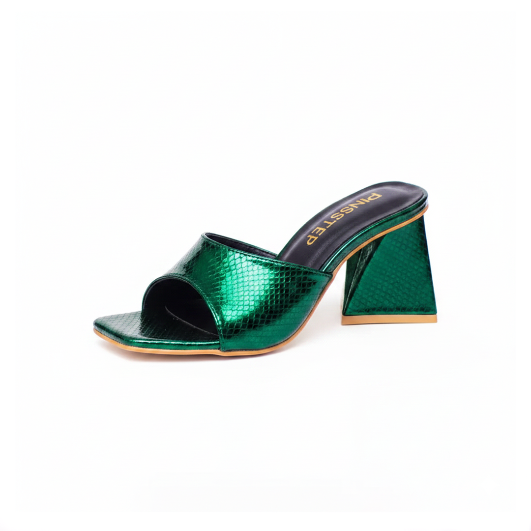 women's - heels Styled Sandals | VICTORIA | PinsStep 4 10302 Summer Women Leopard Print Triangle Heel Sandals 'VICTORIA' PinsStep Feminine Plus Size Shoes Pakistan green