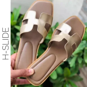 Women Slip On Flat Slippers 'H-SLIDE' PinsStep All-Match Fashion Ladies Shoes beige10313 Women Slip On Flat Slippers 'H-SLIDE' PinsStep All-Match Fashion Ladies Shoes