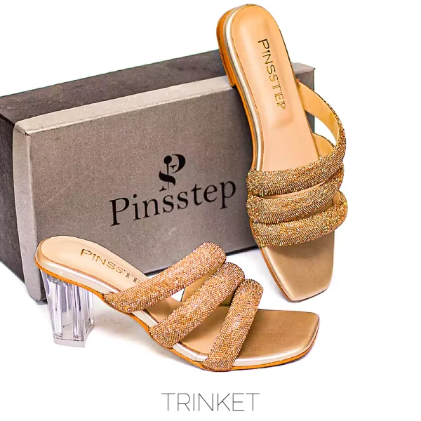 Women TRINKET Rhinestone Sandals Crystals Party Flat Sandals All-Match Fashion Shoes PinsStep