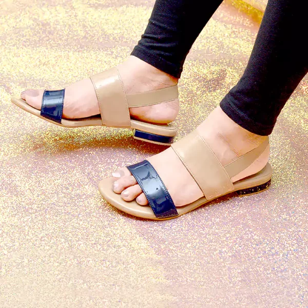 10169 Flat Low Heel Sandal For Women 'Evadine' Buy Online PinsStep best luxury Flat Ladies shoes brand Fawn1