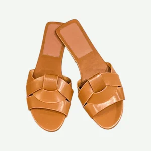 Buy Online Women Fashion Slip-On Flat Sandals 'Sierra' Pinstep Beach Slippers for Girls Mustard