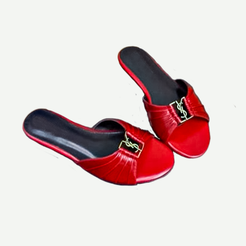 Women Fashion Flat Slide Slippers | Raffia | Pintstep 4 10544 Buy Online Women Fashion Flat Slide Slippers 'Raffia' Pintstep YSL flat Female shoes Red