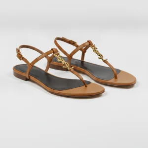 10546 Buy Online Women Fashion Flat Sandals 'Evelyn' Pintstep YSL flat Female shoes Mustard