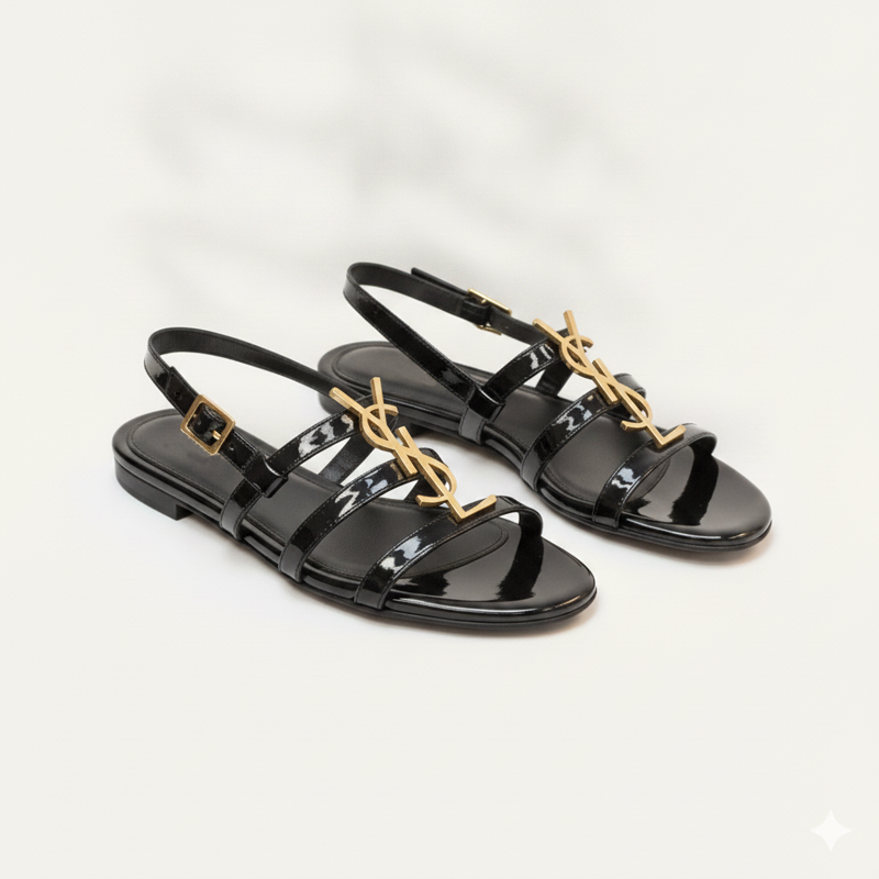 Plus Size Women Flat Sandals 'BELLA' Pinstep 6 10547 Buy Online Trendy Women Flat Sandals 'BELLA' Pinstep flat Female shoes Black