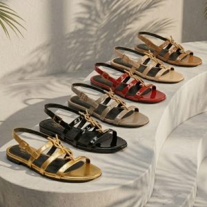 Plus Size Women Flat Sandals 'BELLA' Pinstep 9 10547 Buy Online Trendy Women Flat Sandals 'BELLA' Pintstep flat Female shoes