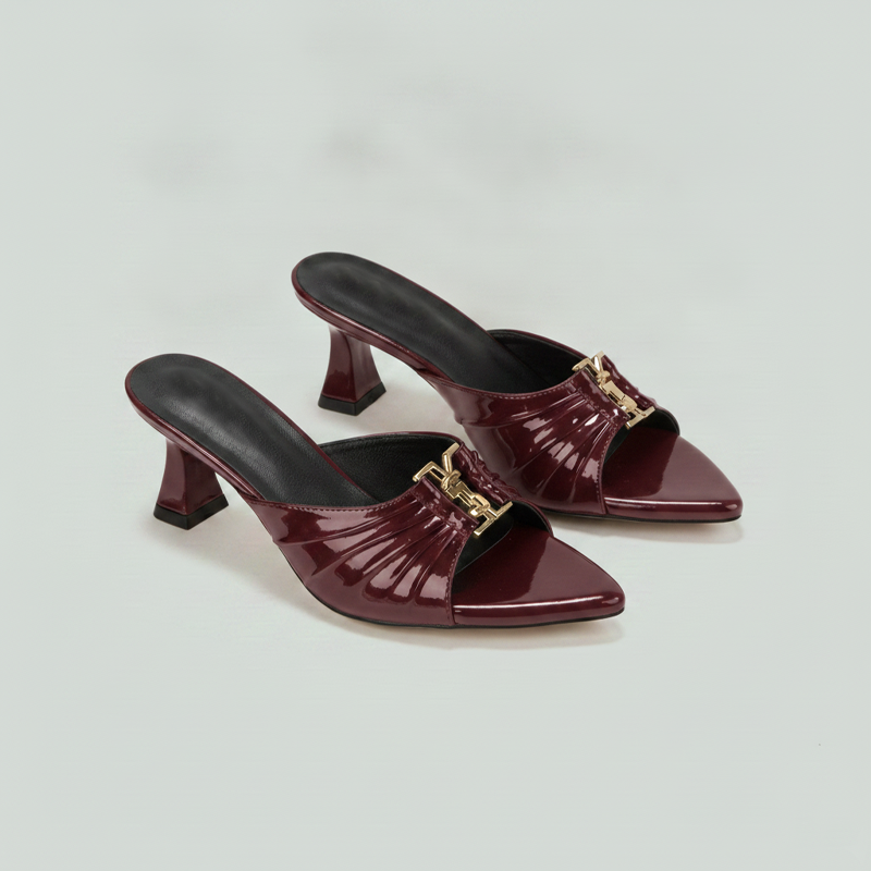 Women Chunky heeled Sandals | SOPHIE | Pinstep 1 10548 Buy Online Trendy Women Chunky heeled Sandals 'SOPHIE' Pinstep Sandals Female shoes burgandy