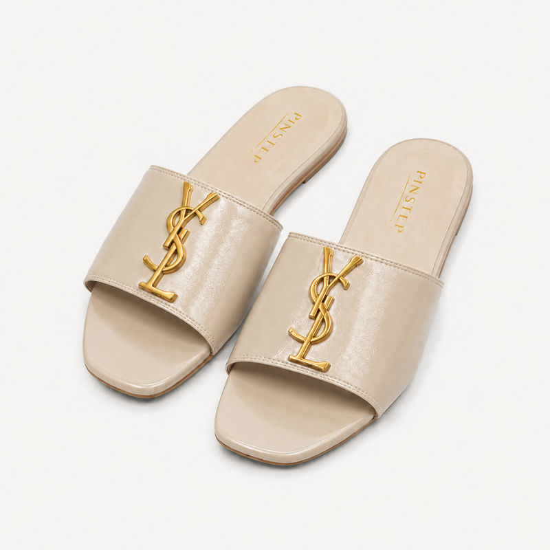 Women Fashion Flat Slide Slippers | BELLEZA | Pinstep 1 10550 Buy Online Women Fashion Flat Slide Slippers 'BELLEZA' Pinstep flat Female shoes Fawn