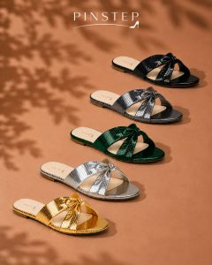 Women Flat Slide Slippers | STELLA | Pinstep 8 10555 Buy Online Women Flat Slide Slippers 'STELLA' Pinstep Flat Female shoes