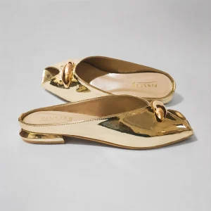 Plus Size Women Flat heel Slide Slippers 'GAZAL' Pinstep 15 10556 Buy Online Women Flat heel Slide Slippers 'GAZAL' Pinstep Fish Toe Female shoes goldn