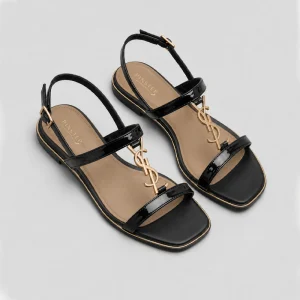 10557 Buy Online Women Flat Sandal 'ILONA' Pinstep Flat Female shoes black