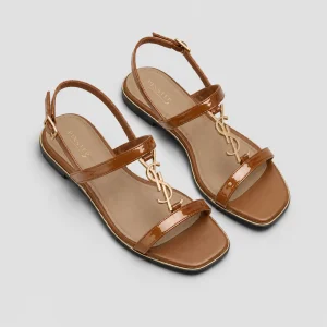 10557 Buy Online Women Flat Sandal 'ILONA' Pinstep Flat Female shoes mustard