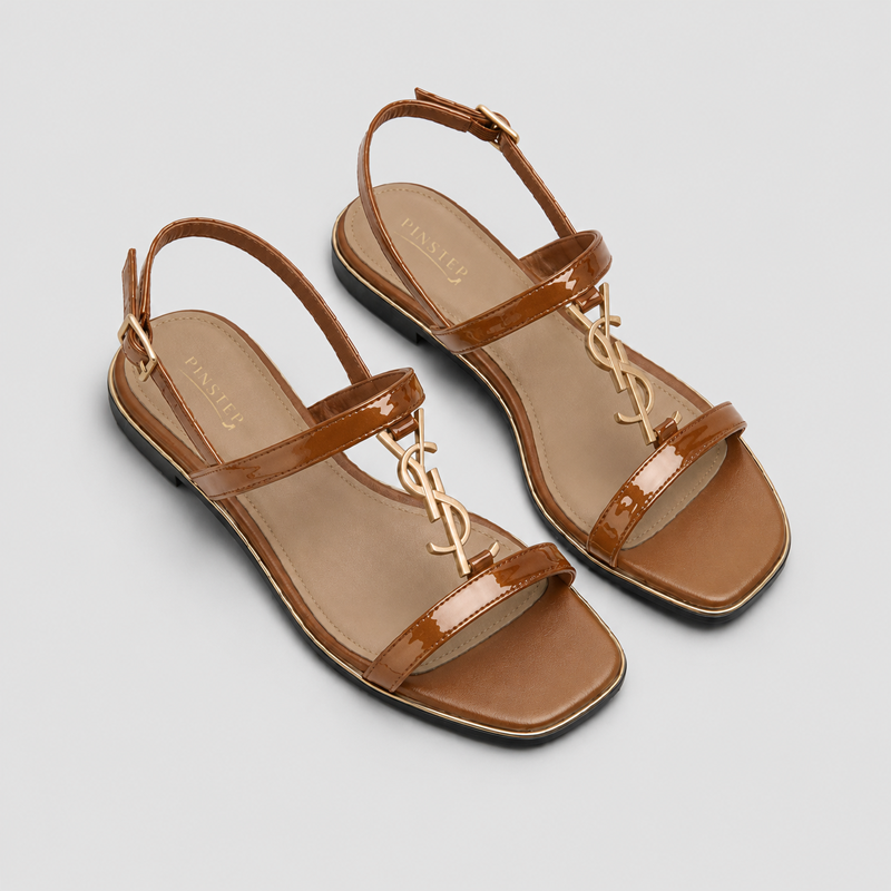 Plus Size Women Flat Sandal 'ILONA' Pinstep 6 10557 Buy Online Women Flat Sandal 'ILONA' Pinstep Flat Female shoes mustard