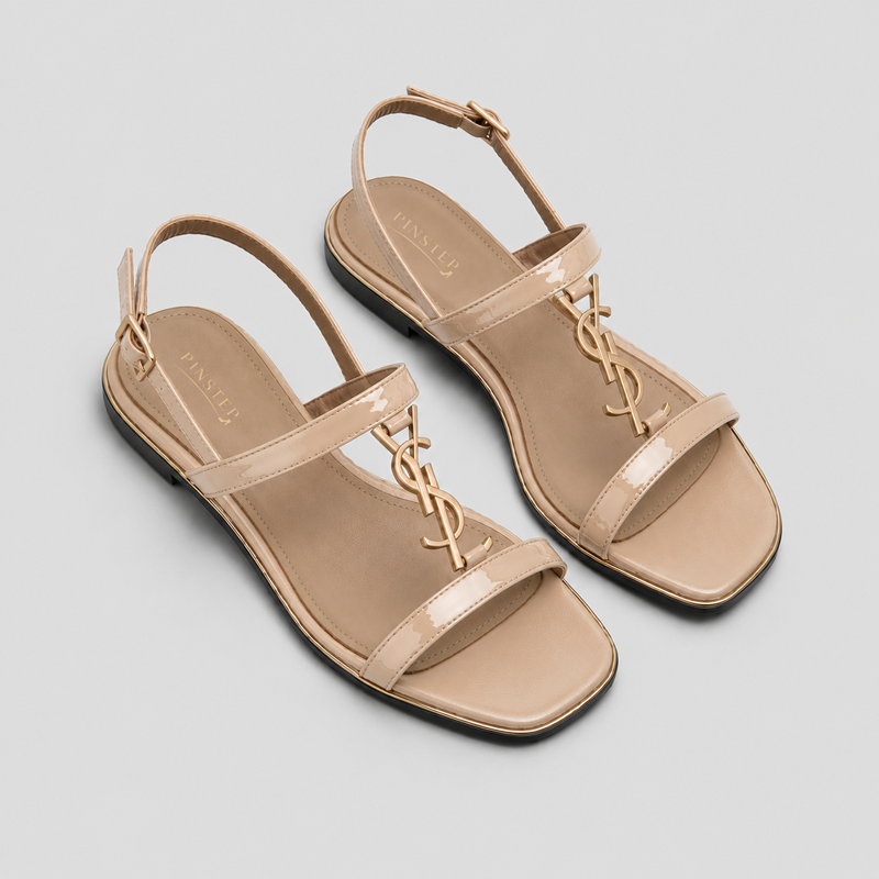 Plus Size Women Flat Sandal 'ILONA' Pinstep 5 10557 Buy Online Women Flat Sandal 'ILONA' Pinstep Flat Female shoes nude