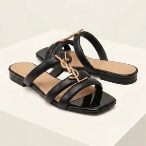 10558 Buy Online Women Flat Sandal 'VIOLA' Pinstep Flat Female shoes black