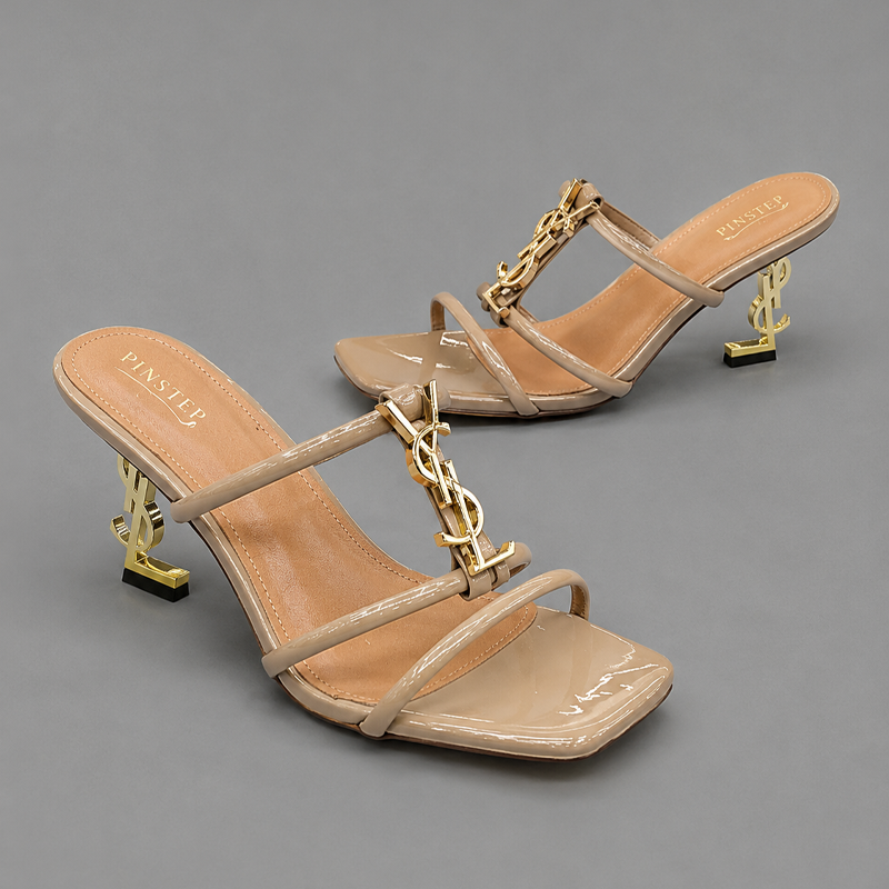 Women Metal Heeled Sandal | NATALIA | Pinstep 3 10559 Buy Online Women metal heel Sandal 'NATALIA' Pinstep trendy female shoes fawn