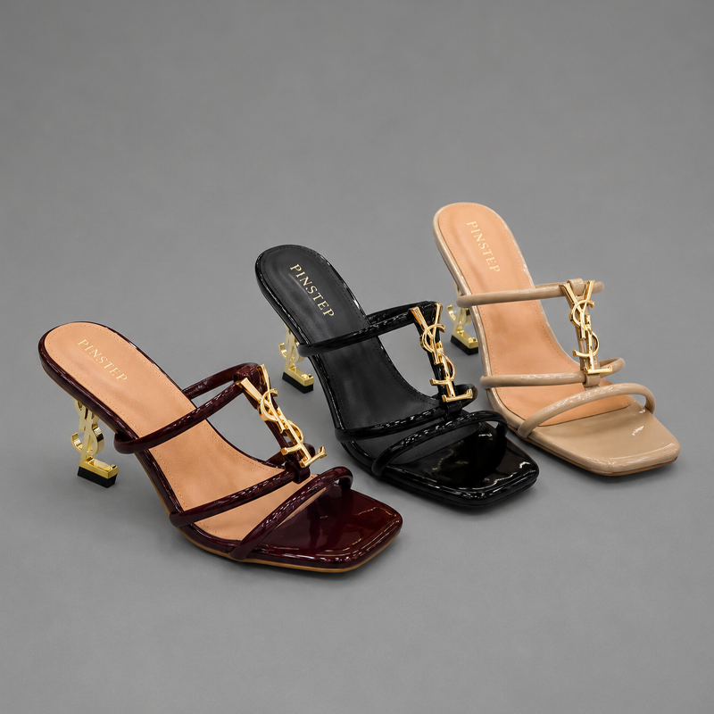 Women Metal Heeled Sandal | NATALIA | Pinstep 1 10559 Buy Online Women metal heel Sandal 'NATALIA' Pinstep trendy female shoes