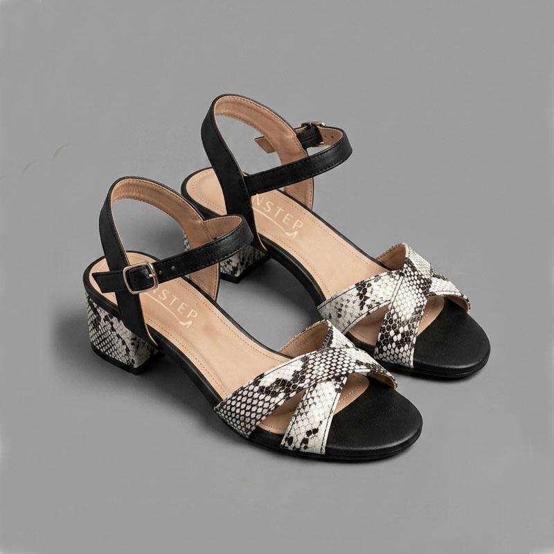 Women Heeled Sandal | ELARA | Pinstep 1 10563 Buy Online Women Heeled Sandal 'ELARA' Pinstep Luxury female shoes black