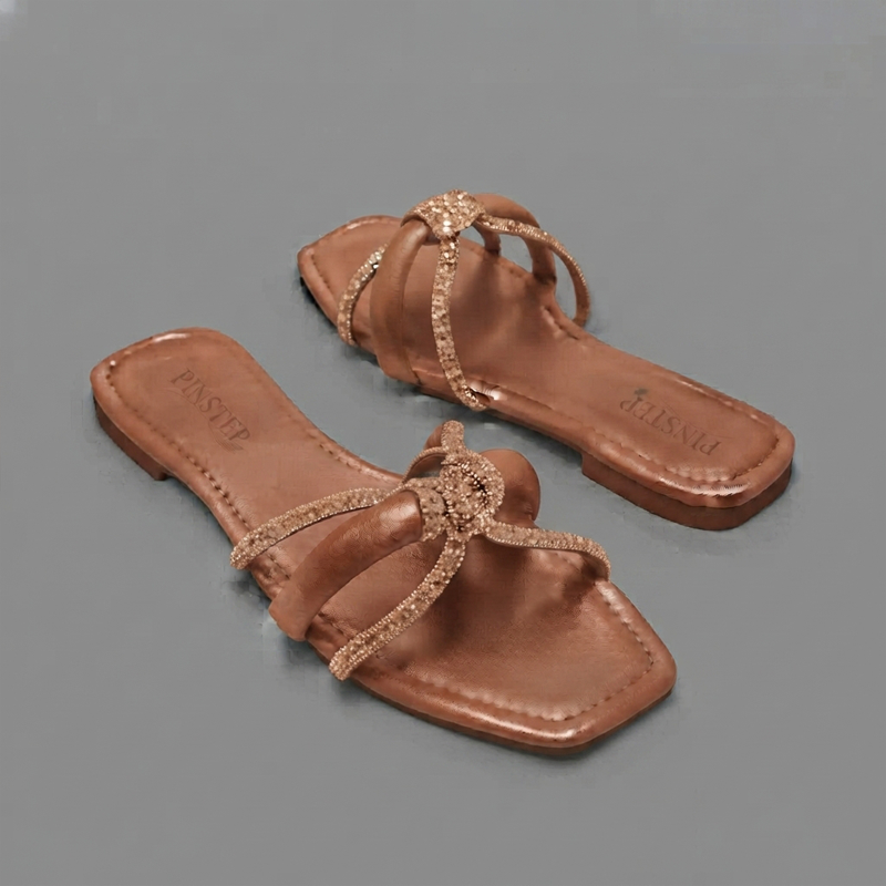 Extra Large Women flat Viral Sandal 'ZARIA' Pinstep 3 10564 Buy Online Women flat Viral Sandal 'ZARIA' Pinstep Luxury female shoes peach
