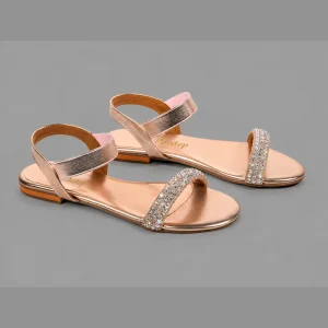 10571 Buy Online Women Flat Slide Slipper 'ARIA' Pinstep Trendy Luxury female shoes peach