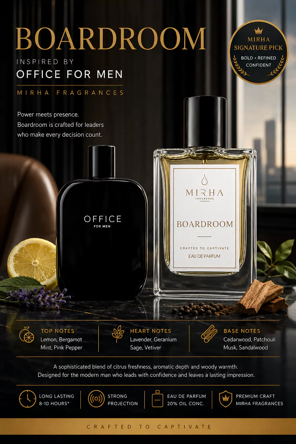 Boardroom – Inspired by Office for Men | Mirha Fragrances 3 Mirha Fragrances -Boardroom-- Inspired by Office for Men-2