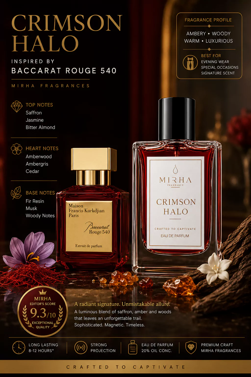 Crimson Halo – Inspired by Baccarat Rouge 540 | Mirha Fragrances 3 Mirha Fragrances -Crimson Halo--Inspired by Baccarat Rouge 540-2